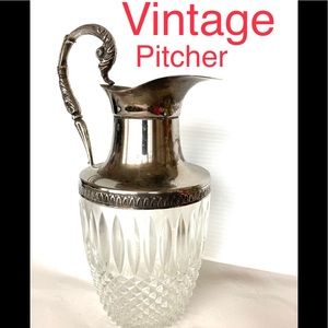 Vintage antique pitcher water pitcher or any beverage pitcher style Victorian